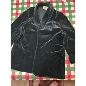Act III velvet Deep Green Opera Jacket Vintage Grandma Core